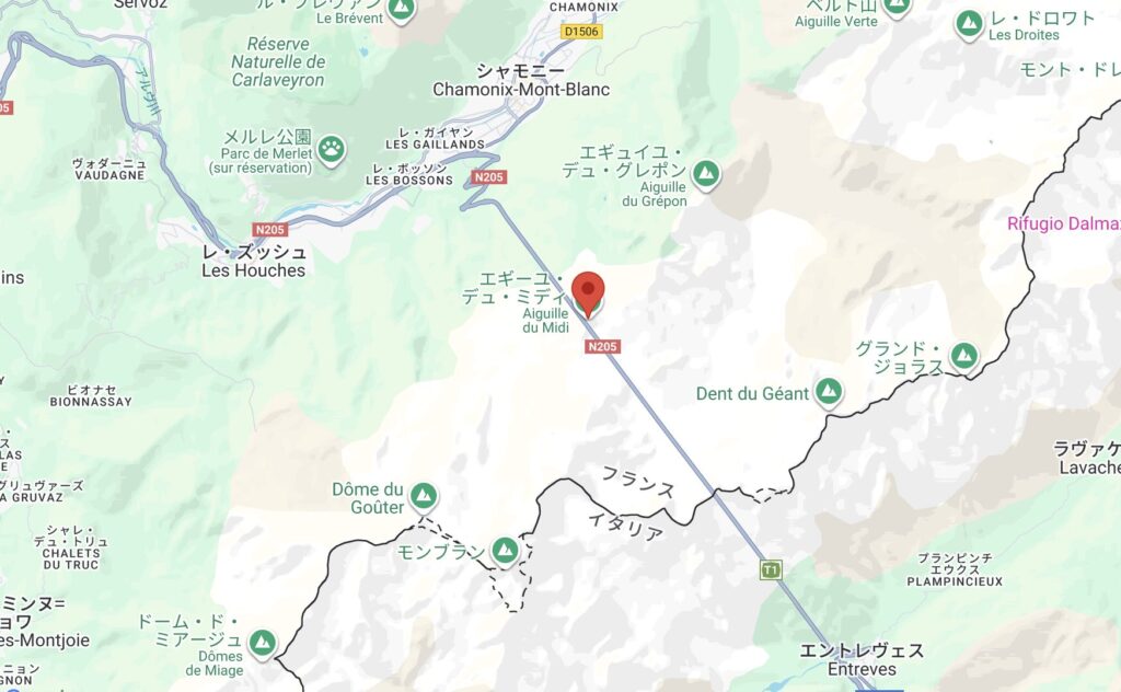 エギーユ・デュ・ミディ展望台Googleマップ